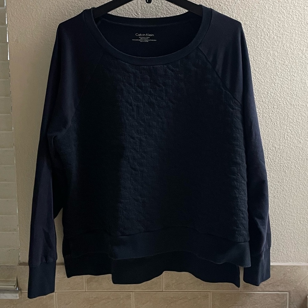 Calvin Klein Black Textured Top